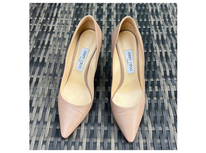 Décolleté in pelle con punta a spillo Jimmy Choo Beige - vista 2
