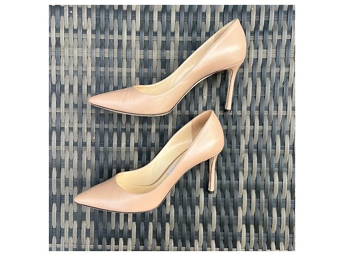 Décolleté in pelle con punta a spillo Jimmy Choo Beige - vista 4