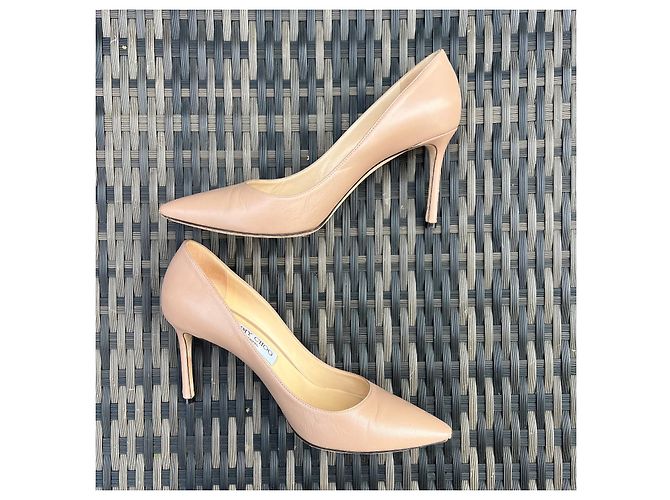 Décolleté in pelle con punta a spillo Jimmy Choo Beige - vista 5