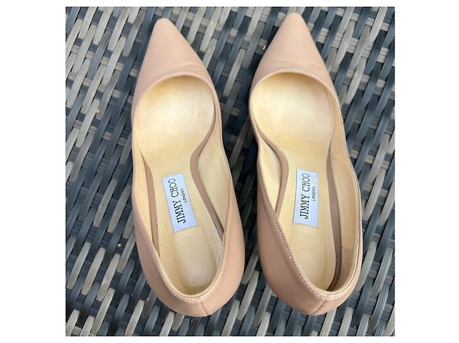 Décolleté in pelle con punta a spillo Jimmy Choo Beige - vista 8