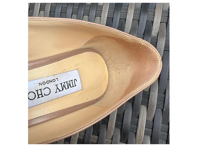 Décolleté in pelle con punta a spillo Jimmy Choo Beige - vista 9