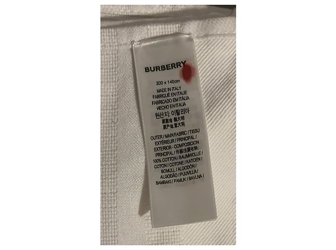 Toalla de Playa Burberry de Algodón a Rayas Castaño Rosa Blanco Naranja Amarillo - vista 11