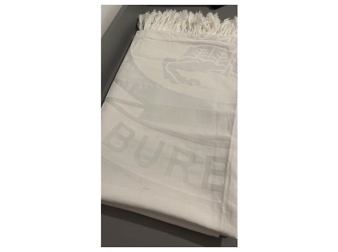 Toalla de Playa Burberry de Algodón a Rayas Castaño Rosa Blanco Naranja Amarillo - vista 4