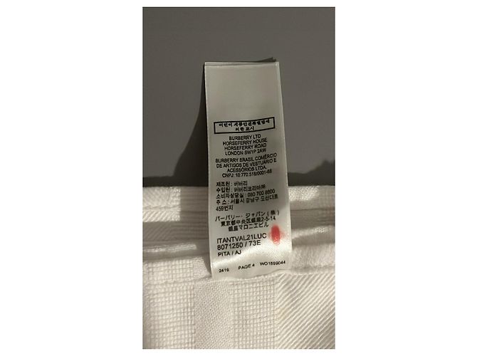 Toalla de Playa Burberry de Algodón a Rayas Castaño Rosa Blanco Naranja Amarillo - vista 9