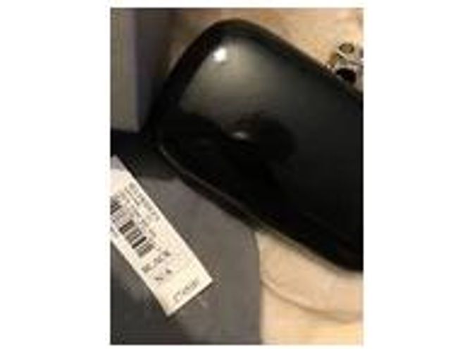 Clutch Alexander McQueen chiusura a teschio Nero - vista 7
