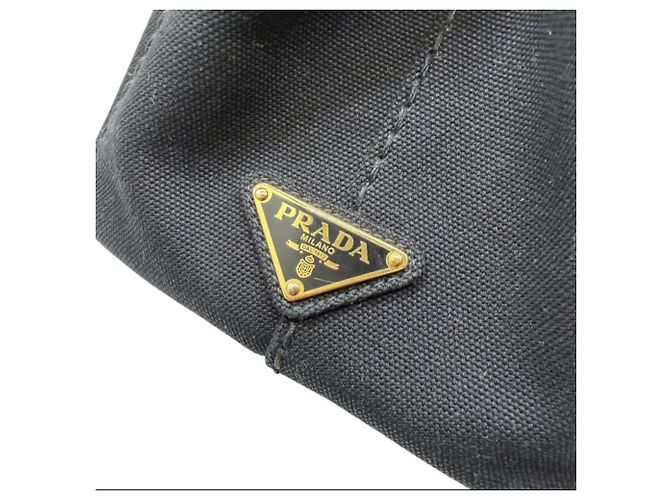 Prada Canapa Canvas Black Handtasche Schwarz - Ansicht 11