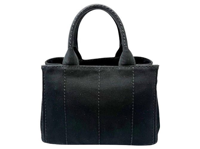 Prada Canapa Canvas Black Handtasche Schwarz - Ansicht 2