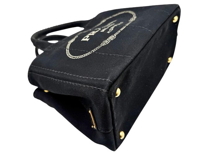 Prada Canapa Canvas Black Handtasche Schwarz - Ansicht 6
