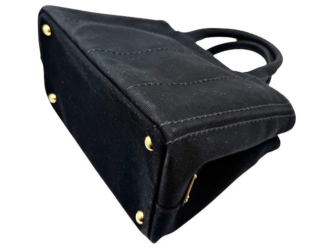 Prada Canapa Canvas Black Handtasche Schwarz - Ansicht 7
