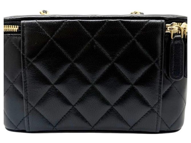 Borsa a tracolla Vanity con catena CHANEL Matelassé Nero - vista 3