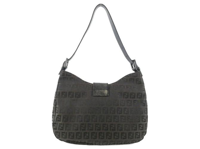 Fendi 8BR036 Schultertasche Braun Schwarz - Ansicht 2