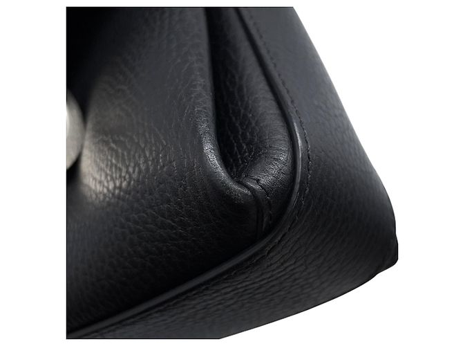 Borsa a tracolla Gucci con catena in pelle nera Nero - vista 10