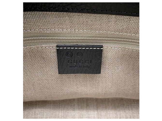 Borsa a tracolla Gucci con catena in pelle nera Nero - vista 13
