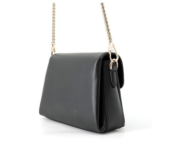 Borsa a tracolla Gucci con catena in pelle nera Nero - vista 2