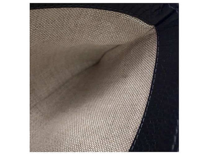 Borsa a tracolla Gucci con catena in pelle nera Nero - vista 7