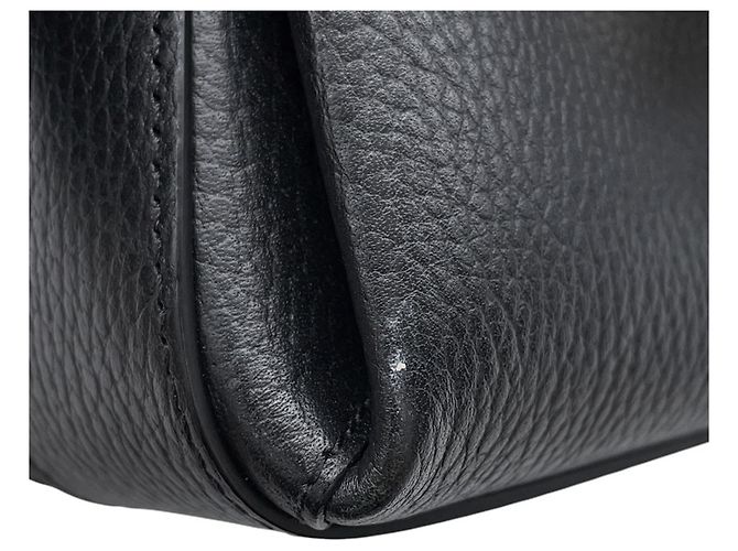 Borsa a tracolla Gucci con catena in pelle nera Nero - vista 9