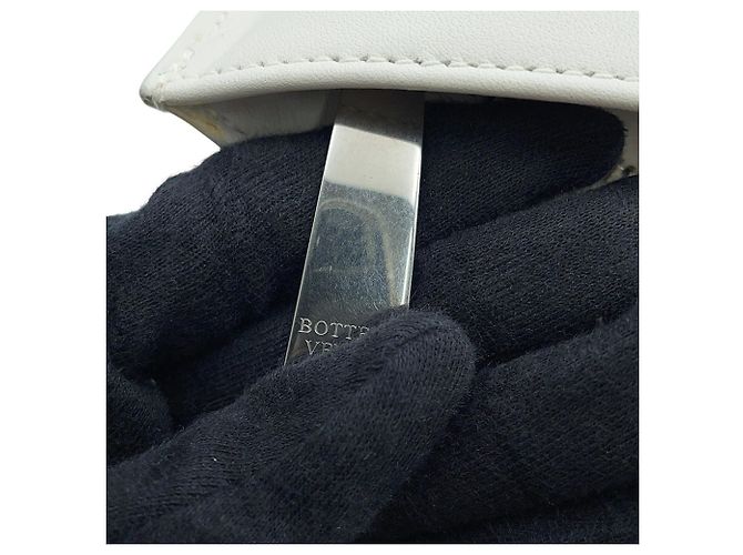 Borsa a mano Bottega Veneta in pelle bianca Bianco - vista 14