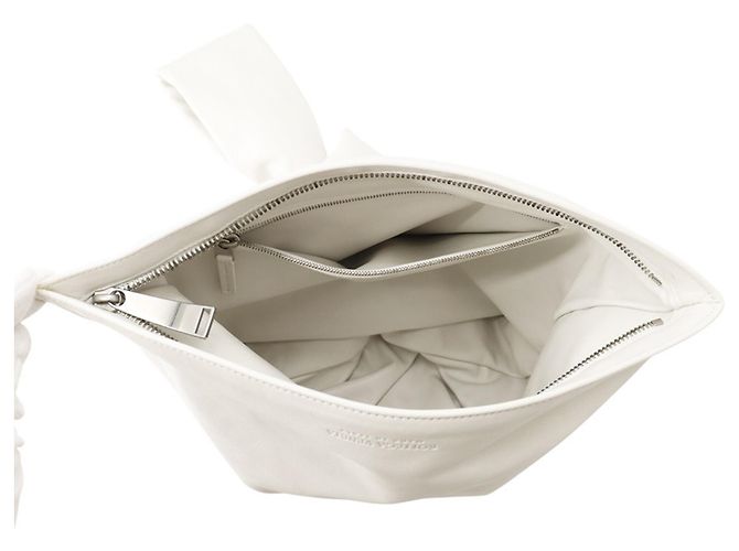 Borsa a mano Bottega Veneta in pelle bianca Bianco - vista 5