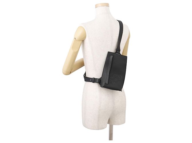 Borsa a mano Loewe Body Bag Vertical T-Pocket in pelle Nero - vista 5