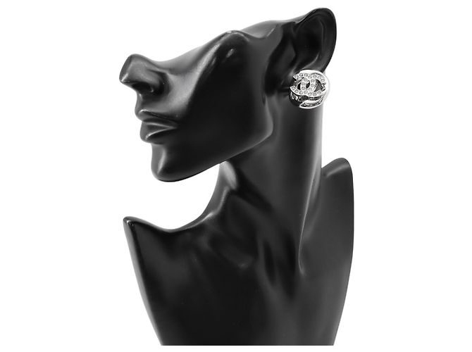 Orecchini a clip Chanel con strass Argento - vista 4