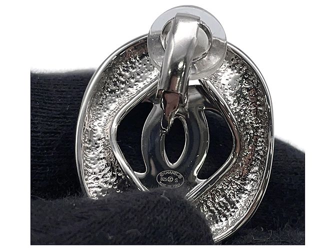 Orecchini a clip Chanel con strass Argento - vista 5