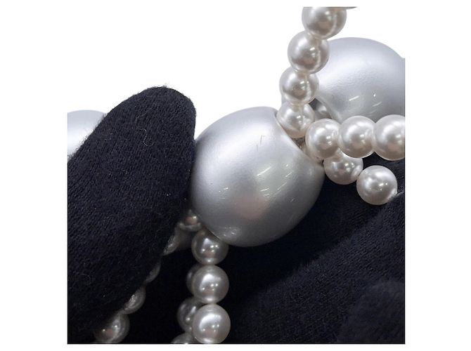 Collana di perle finte Chanel Argento Bianco - vista 6