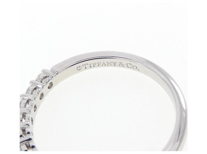 Autre Marque Tiffany Band Ring aus Platin mit Diamant - Ansicht 4