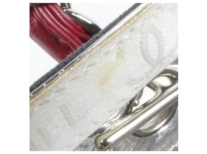 Chanel 18643 Handtasche Lammleder und Canvas Marine Rot Weiß Marineblau - Ansicht 10