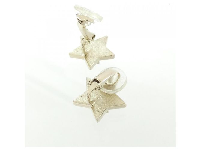 Chanel Clip-Ohrringe Gold und Transparent Golden - Ansicht 3