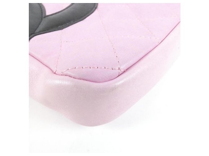 Borsa a tracolla Chanel Cambon Line 25178 Nero Rosa - vista 3