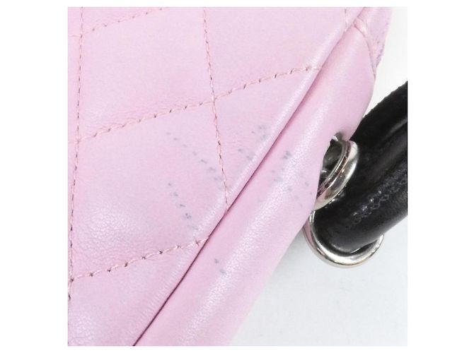 Borsa a tracolla Chanel Cambon Line 25178 Nero Rosa - vista 5