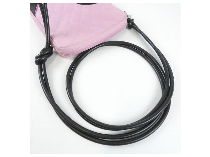 Borsa a tracolla Chanel Cambon Line 25178 Nero Rosa - vista 7