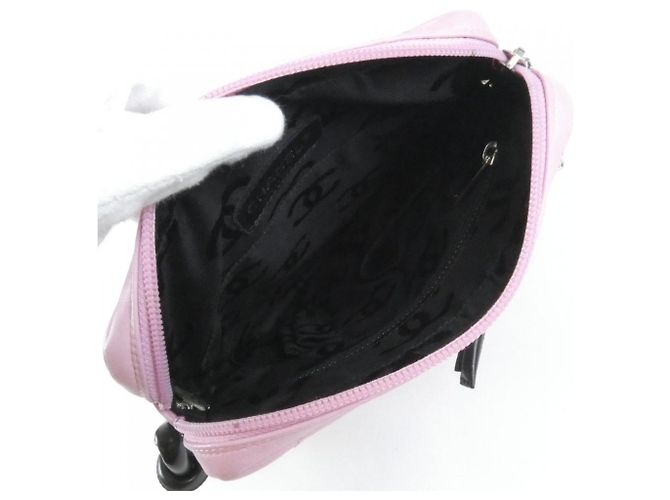 Borsa a tracolla Chanel Cambon Line 25178 Nero Rosa - vista 9