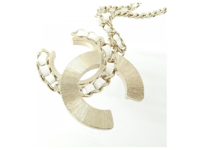 Chanel AB0124 Halskette Weiß Golden - Ansicht 3