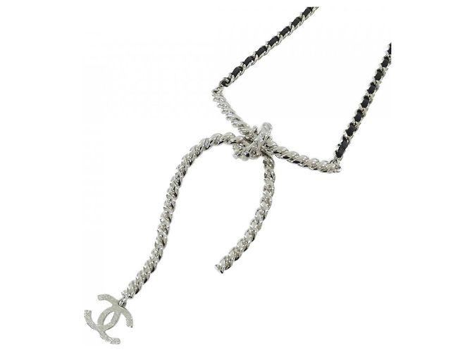 Collier en veau Chanel ABE935 Noir - vue 3