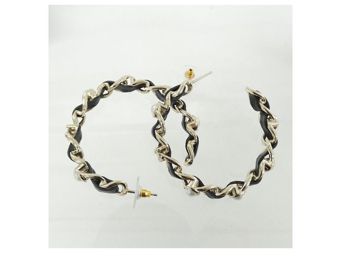 Pendientes de botón Chanel AB2674 Negro Blanco - vista 3