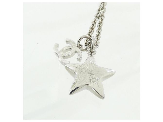 Collana Chanel ABI070 Argento e Bianco - vista 3