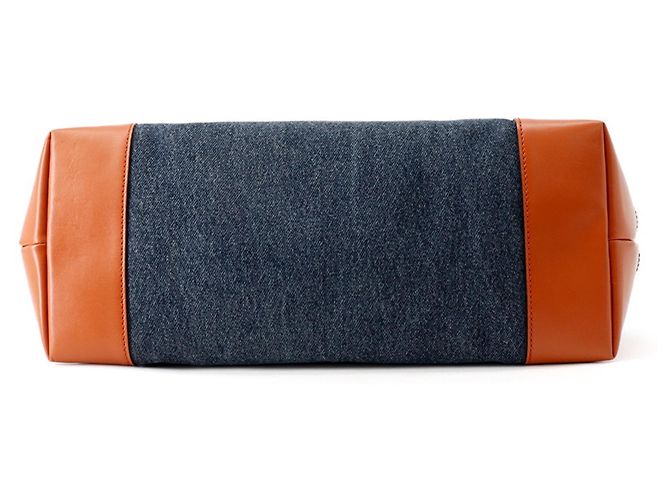 Borsa Tote Gucci in marrone e blu navy - vista 3