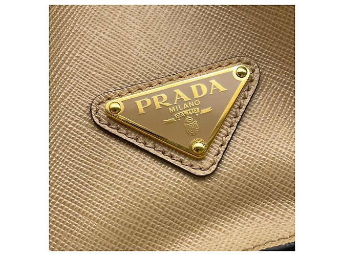 Bolsa de couro Prada Bege - vista 11
