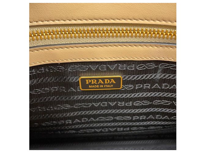 Bolsa de couro Prada Bege - vista 17
