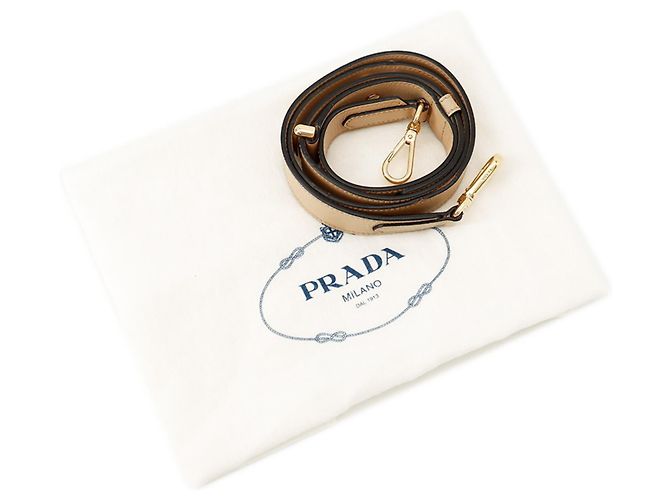 Bolsa de couro Prada Bege - vista 18
