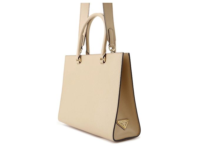 Bolsa de couro Prada Bege - vista 2