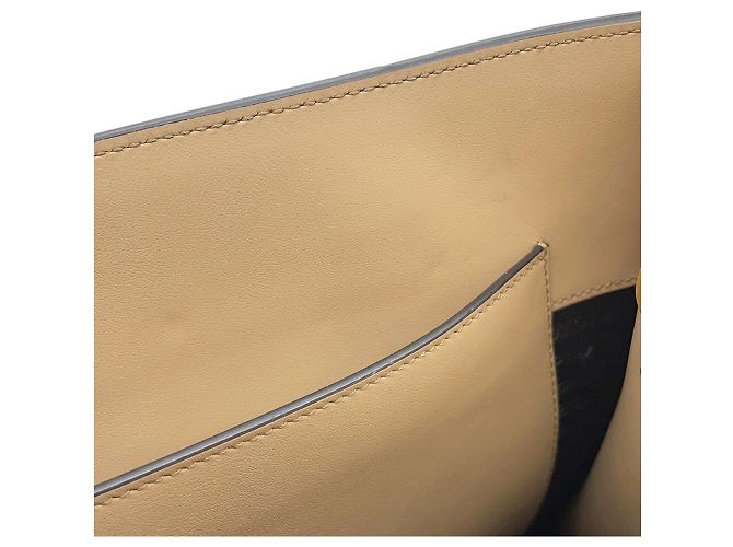 Bolsa de couro Prada Bege - vista 9