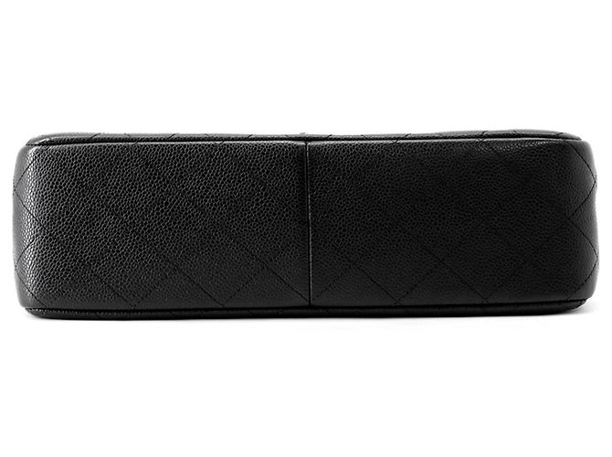 Borsa a tracolla con catena Chanel in vitello martellato nero - vista 3