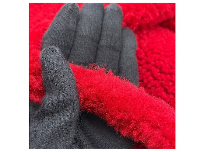 Borsa a tracolla Bottega Veneta in tessuto e pelle rossa Rosso - vista 12