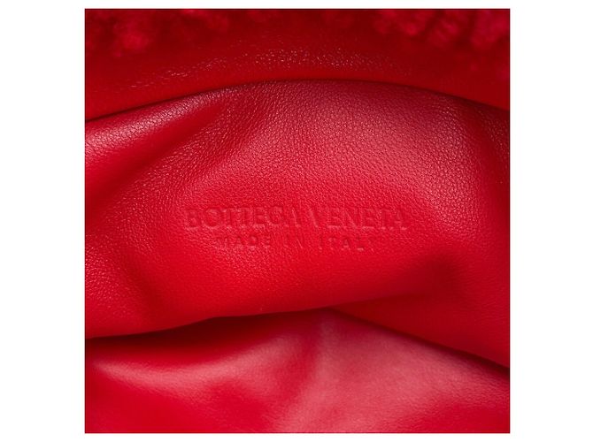 Borsa a tracolla Bottega Veneta in tessuto e pelle rossa Rosso - vista 15