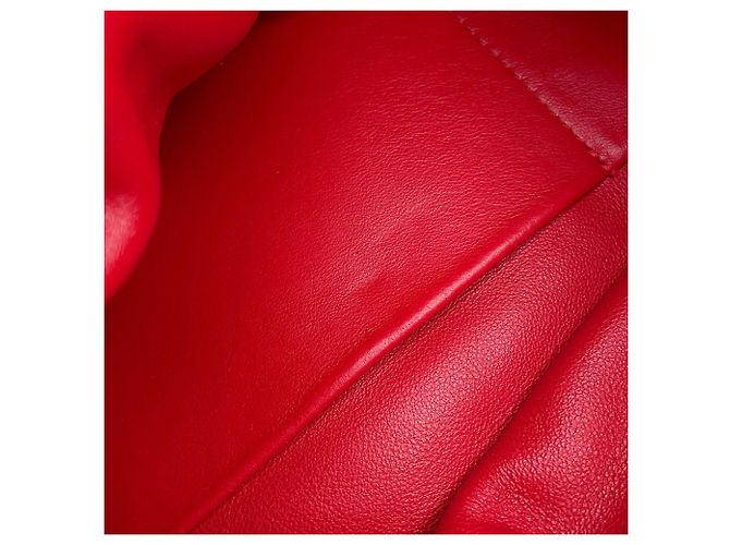 Borsa a tracolla Bottega Veneta in tessuto e pelle rossa Rosso - vista 8