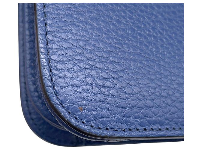 Borsa a tracolla con catena Gucci in nero e blu - vista 9