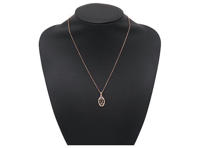 Collana Cartier Double C Diamanti in Oro Rosa 18K D'oro - vista 4