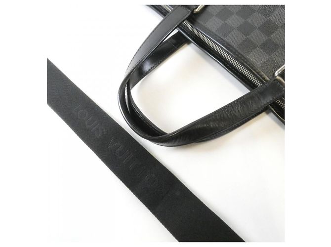 Borsa Louis Vuitton Damier Graphite Tadao Grigio antracite Damier ebene - vista 6